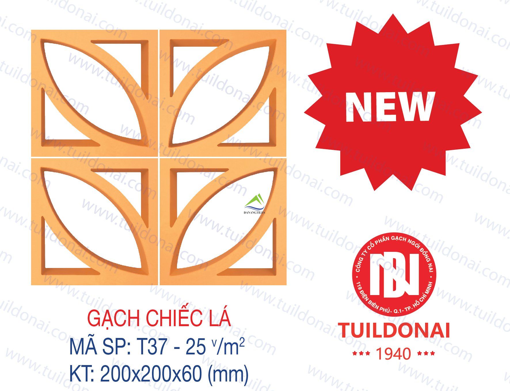 GẠCH THÔNG GIÓ CHIẾC LÁ T37