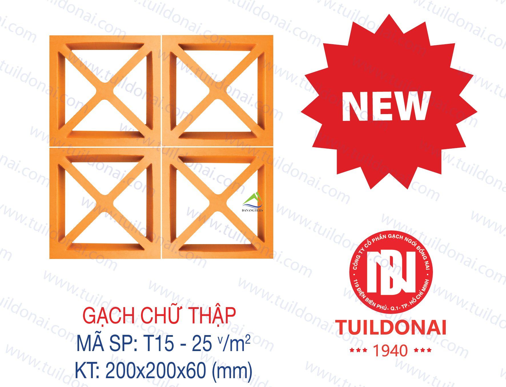 GẠCH THÔNG GIÓ CHỮ THẬP T15
