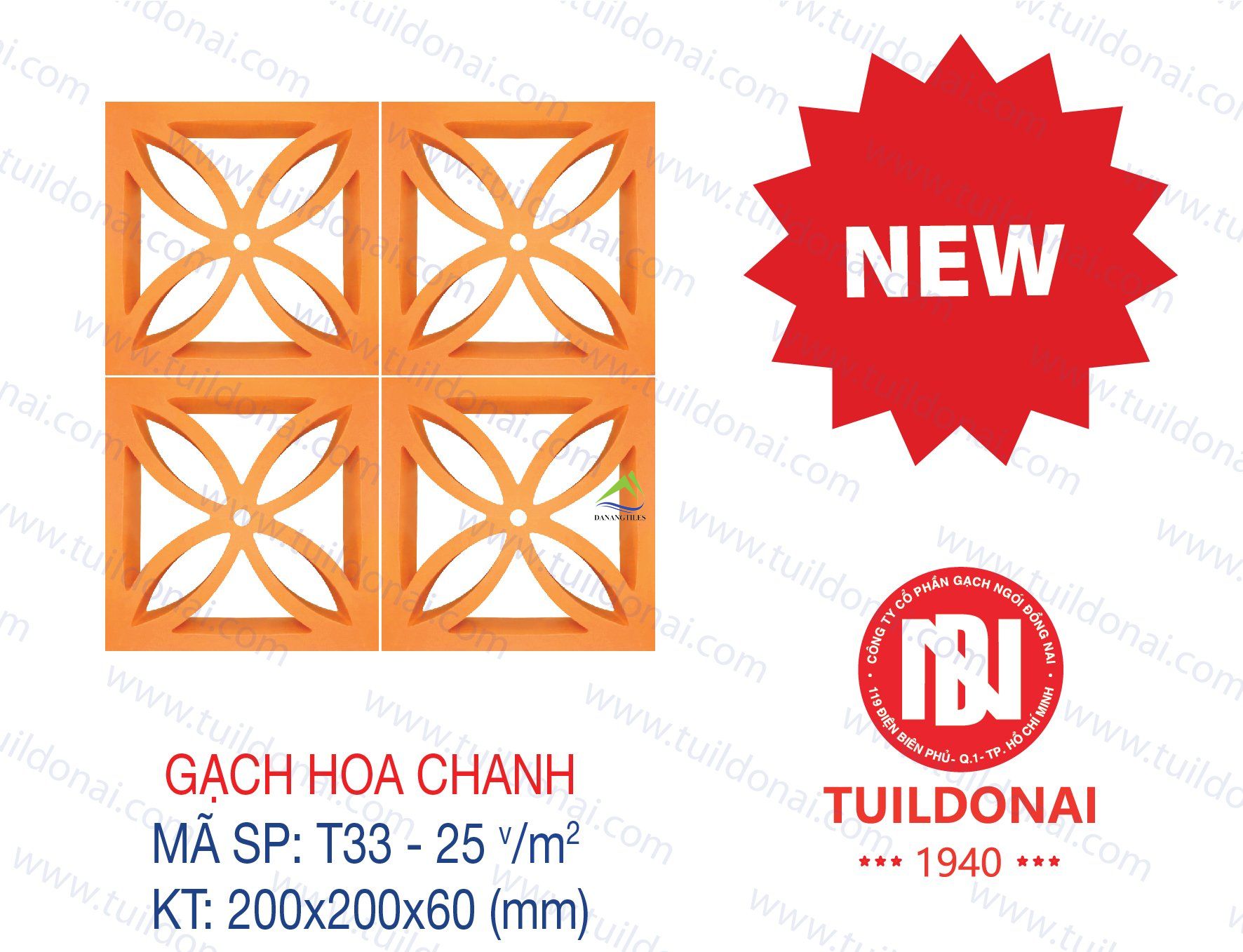 GẠCH THÔNG GIÓ HOA CHANH T33