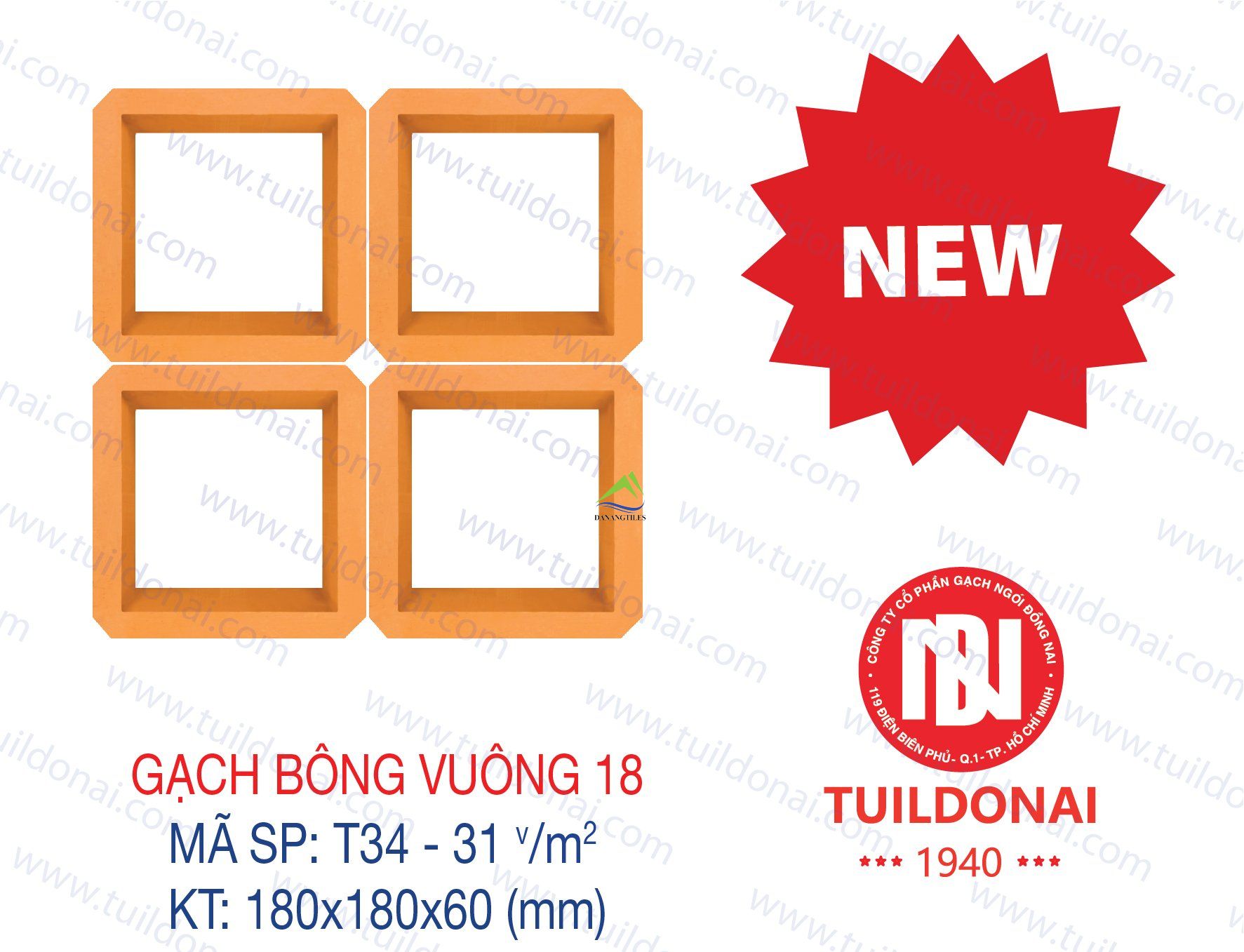GẠCH THÔNG GIÓ BÔNG VUÔNG T34