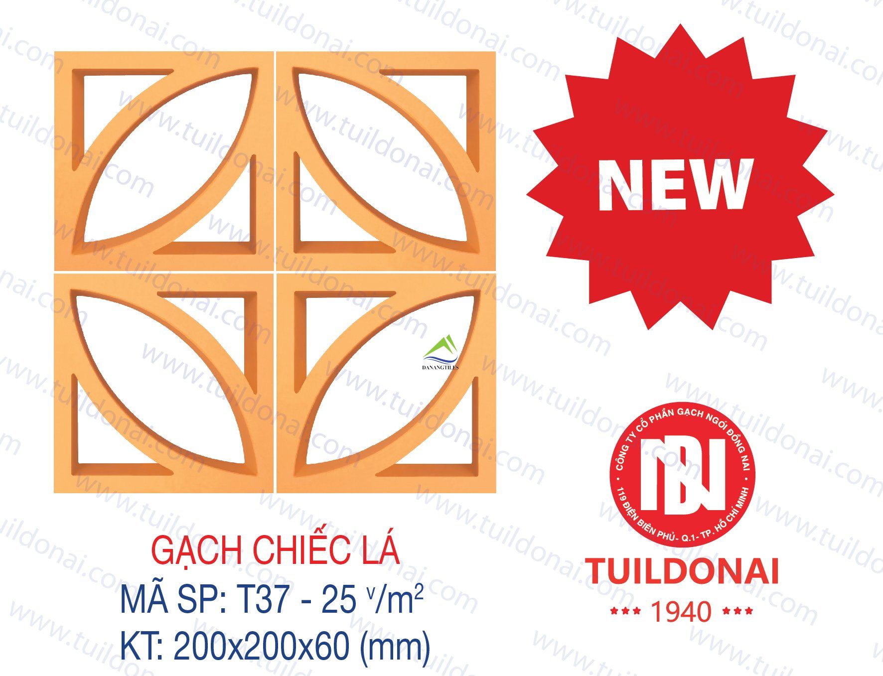 GẠCH THÔNG GIÓ CHIẾC LÁ T37