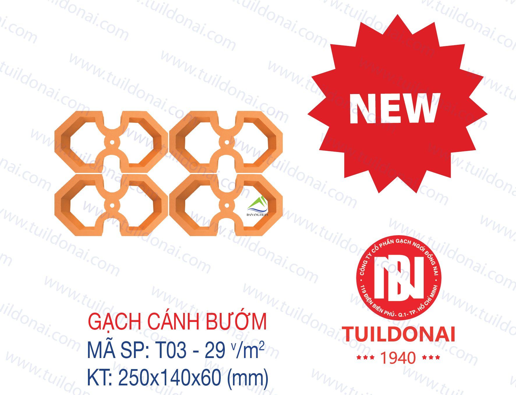 GẠCH THÔNG GIÓ CÁNH BƯỚM T03