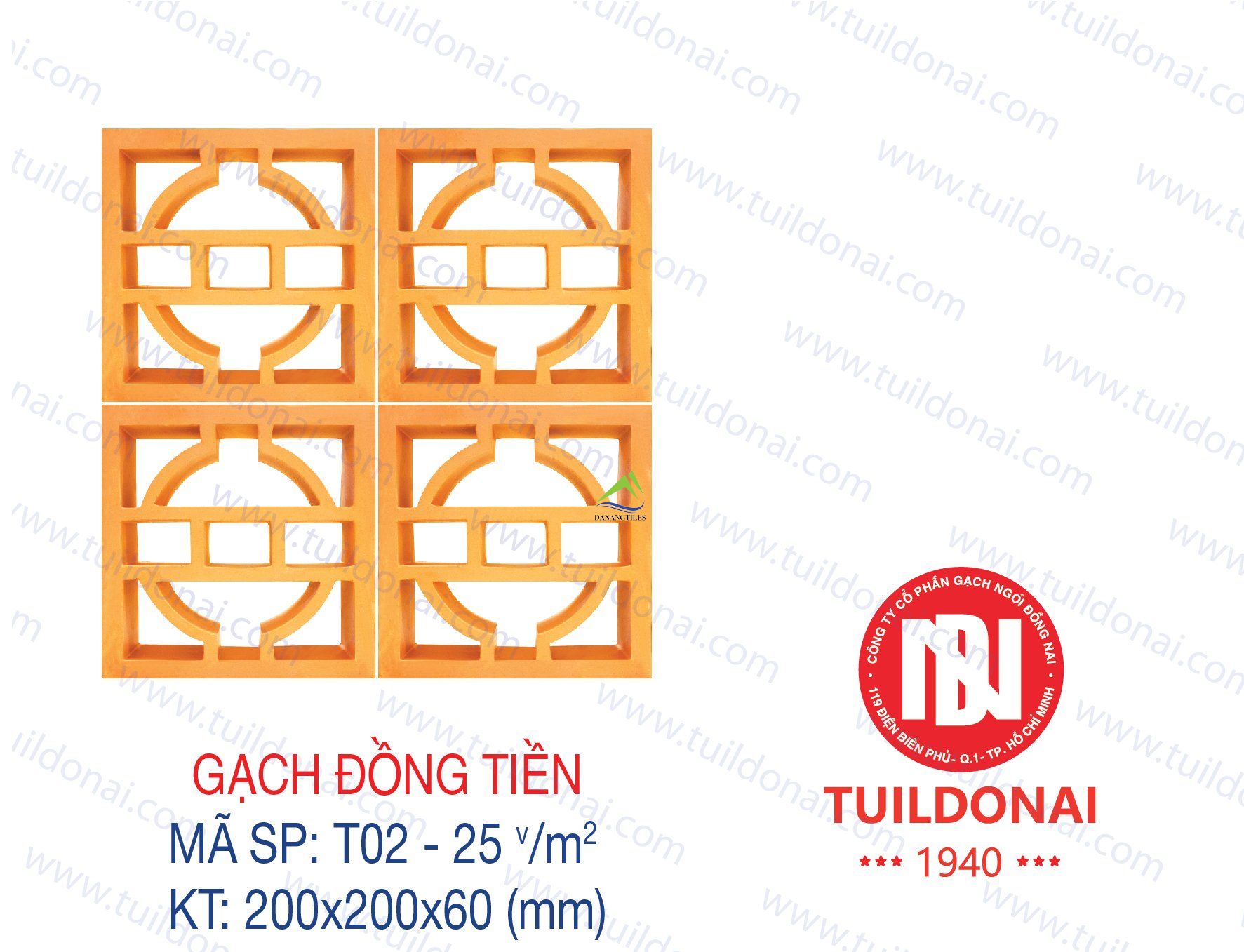 GẠCH THÔNG GIÓ ĐỒNG TIỀN T02