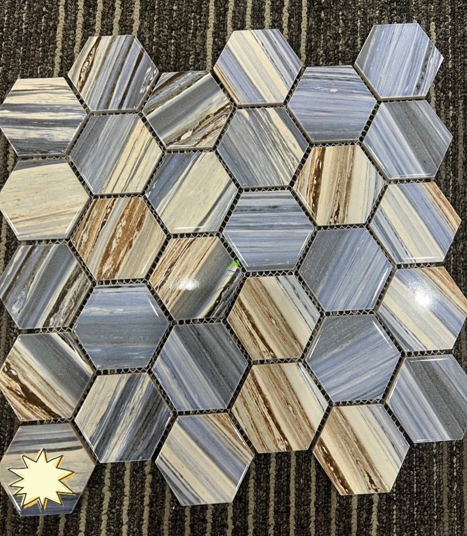 GẠCH MOSAIC GỐM SỨ LỤC GIÁC DNT