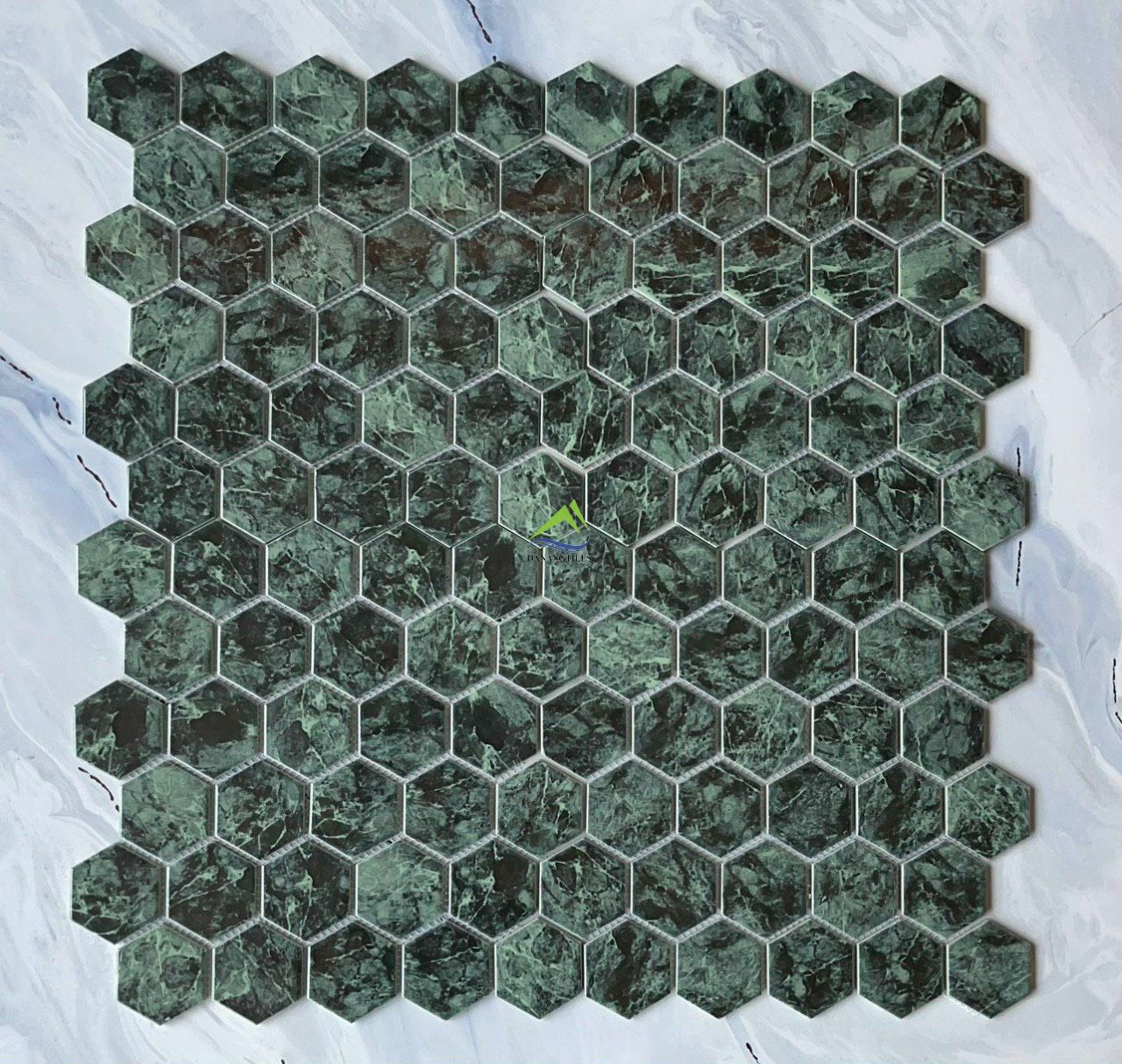 MOSAIC GỐM LỤC GIÁC P59M02