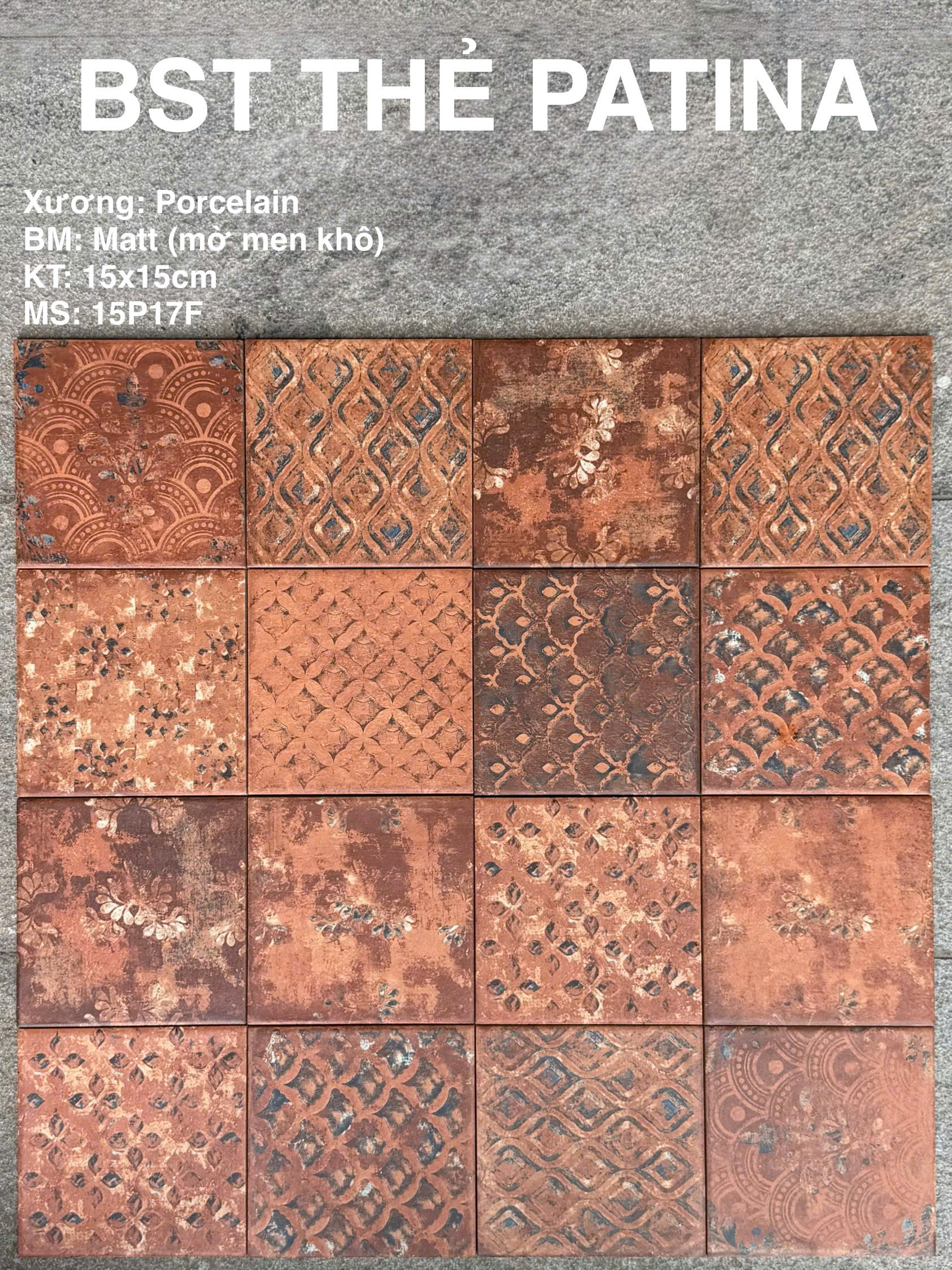 GẠCH THẺ PATINA 15P17F