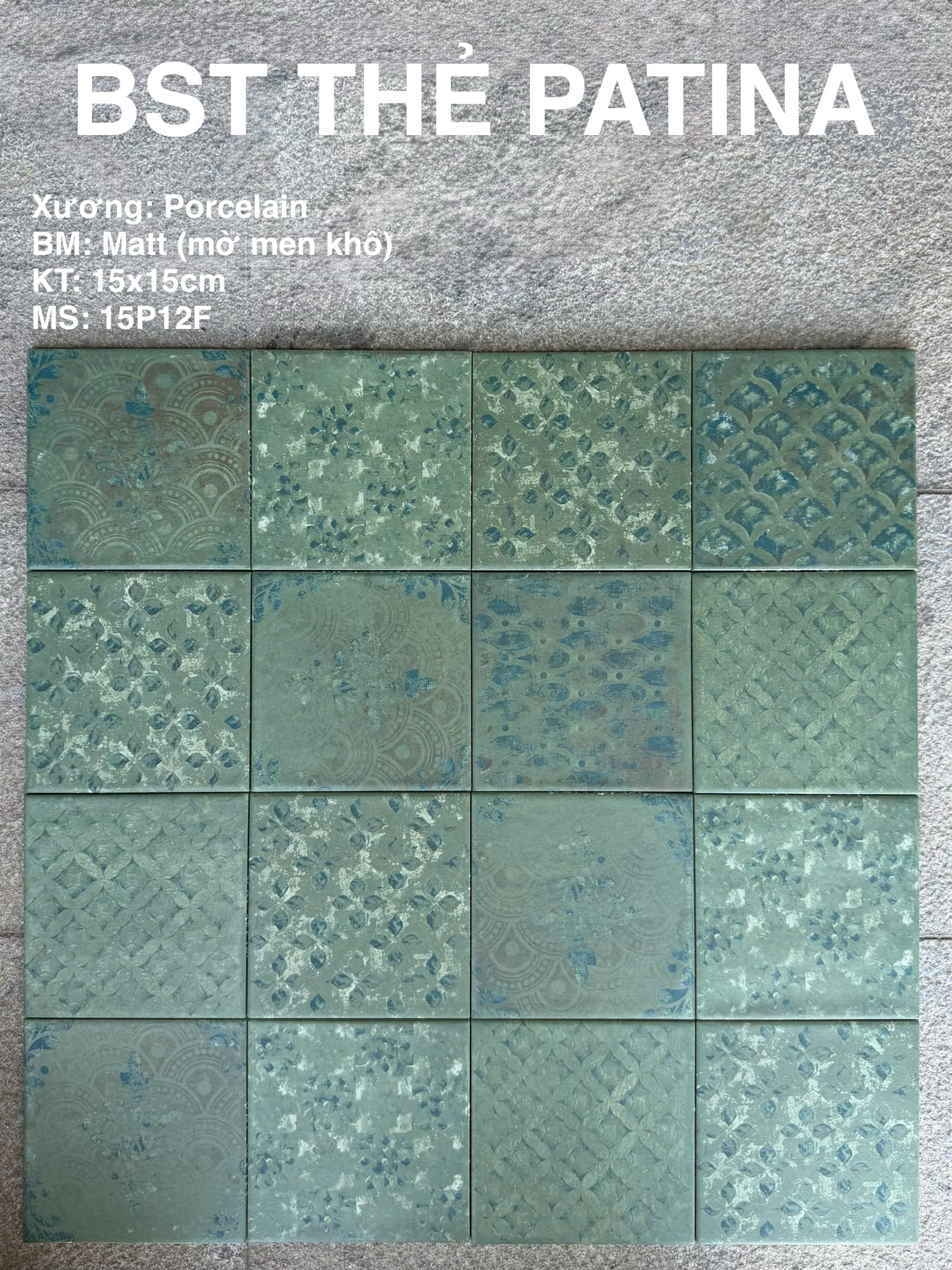 GẠCH THẺ PATINA 15P12F